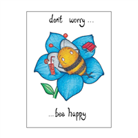 Bee Motif Kitchen Wear - Tea Towel Bee Happy